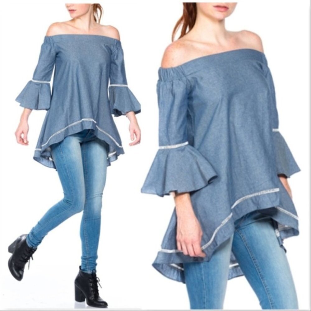 BLUE BELL SLEEVED TOP